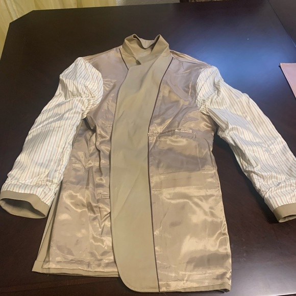 Vintage - Tan denim/khaki mens blazer - Picture 2 of 11